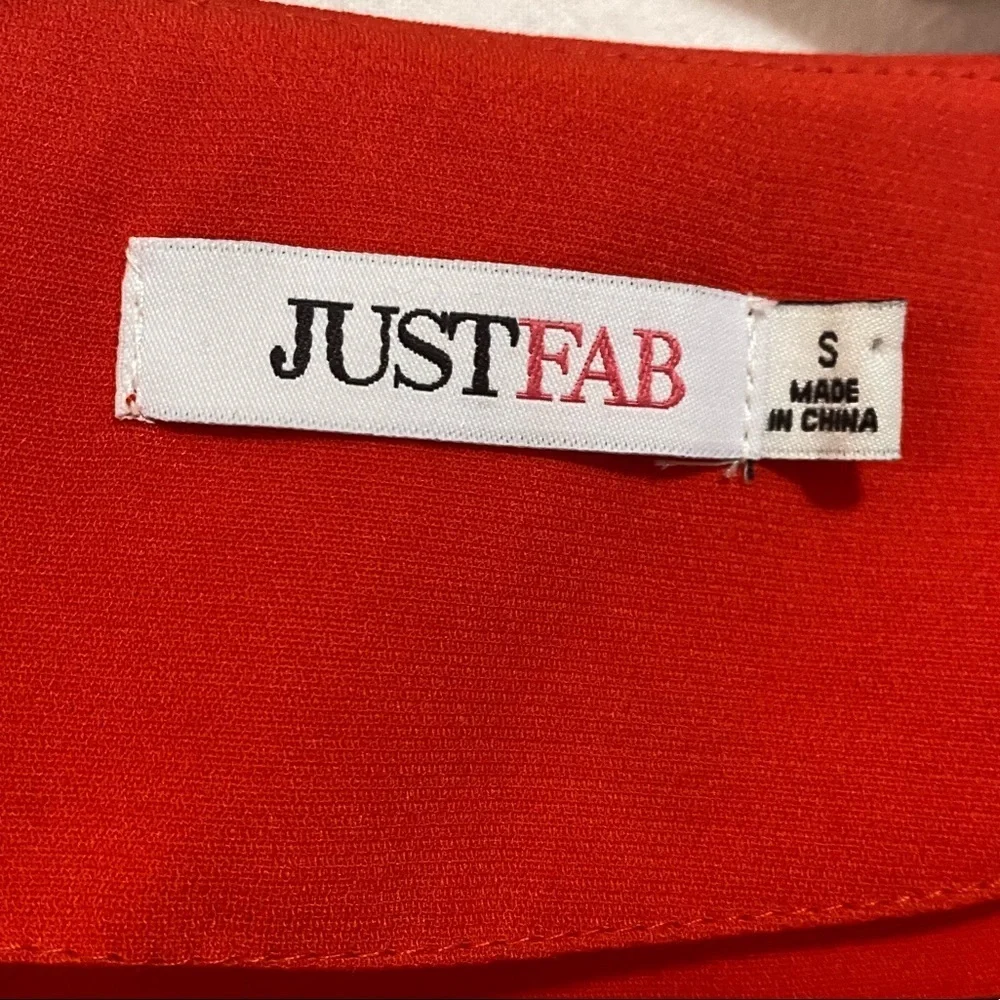 JustFab red ruffle front open blazer jacket s - Picture 6 of 8